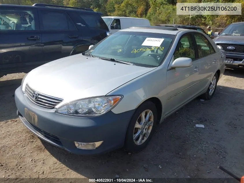 2005 Toyota Camry Xle V6 VIN: 4T1BF30K25U106200 Lot: 40522931