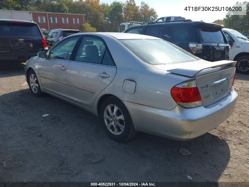 2005 Toyota Camry Xle V6 VIN: 4T1BF30K25U106200 Lot: 40522931