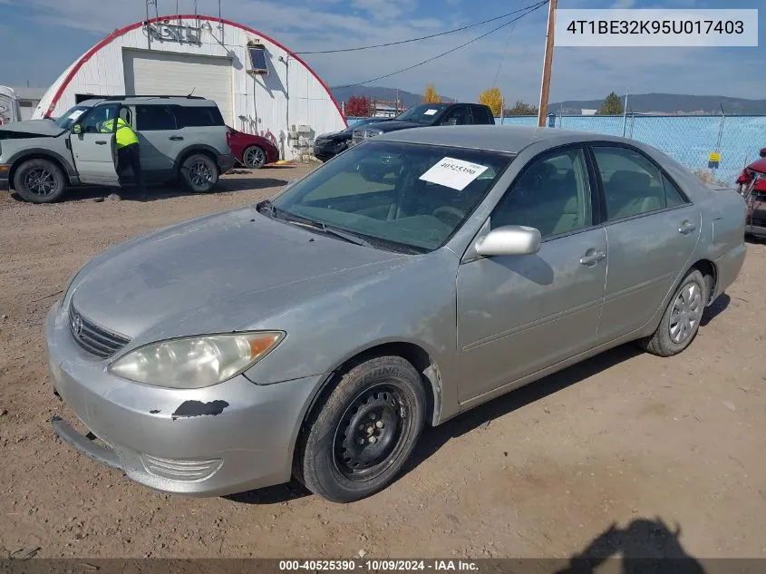 4T1BE32K95U017403 2005 Toyota Camry Le