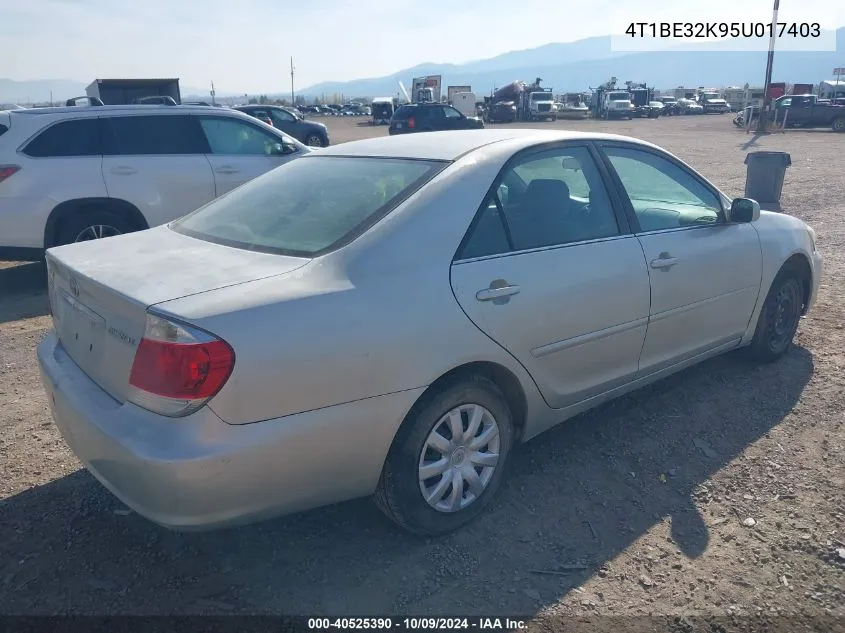 4T1BE32K95U017403 2005 Toyota Camry Le