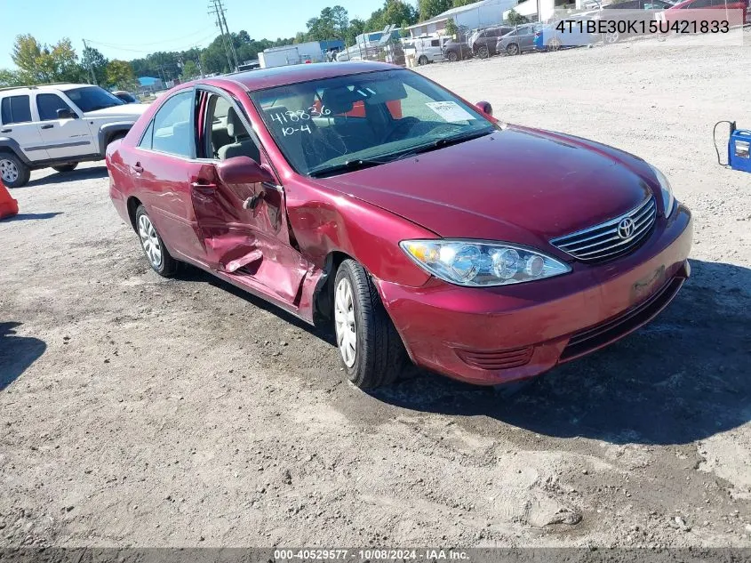 2005 Toyota Camry Le VIN: 4T1BE30K15U421833 Lot: 40529577