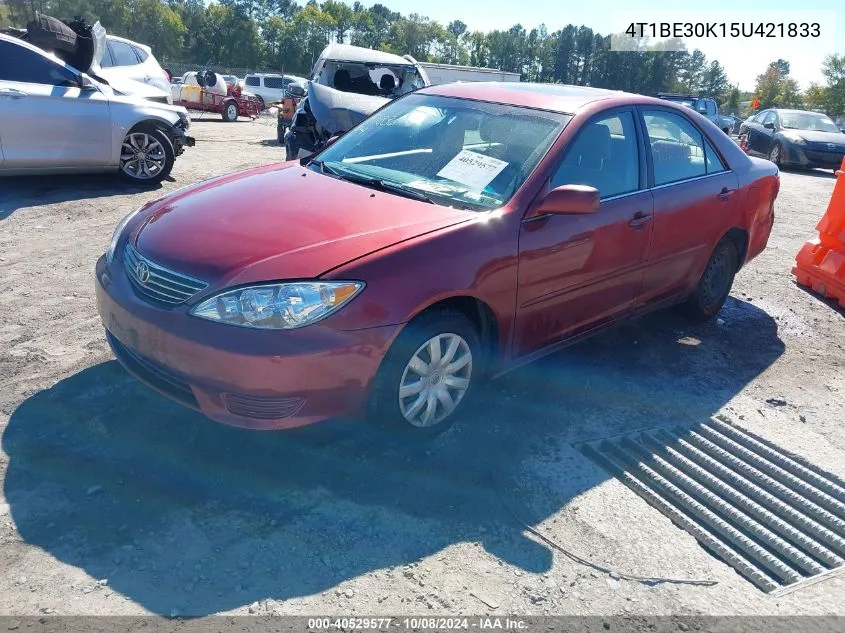 2005 Toyota Camry Le VIN: 4T1BE30K15U421833 Lot: 40529577