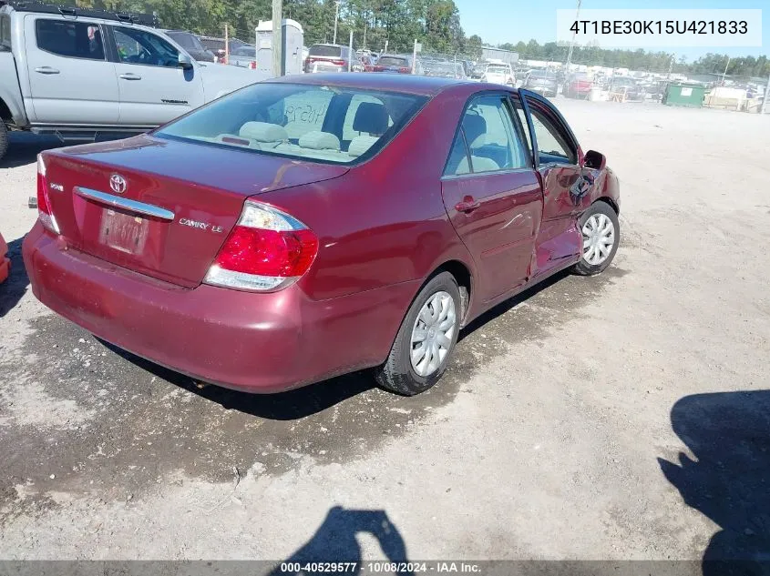 2005 Toyota Camry Le VIN: 4T1BE30K15U421833 Lot: 40529577