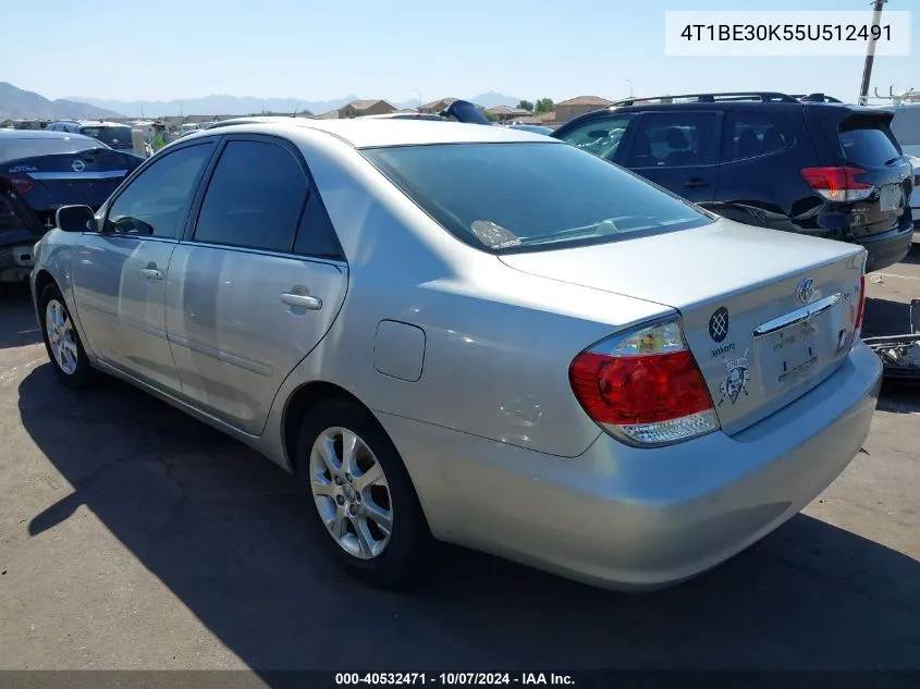 2005 Toyota Camry Xle VIN: 4T1BE30K55U512491 Lot: 40532471