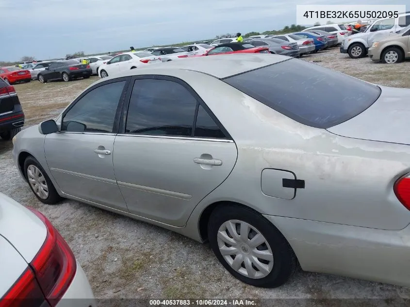 2005 Toyota Camry Le/Xle/Se VIN: 4T1BE32K65U502095 Lot: 40537883