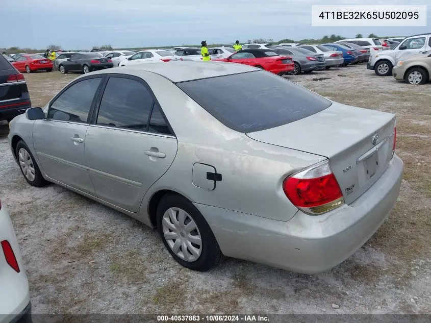 2005 Toyota Camry Le/Xle/Se VIN: 4T1BE32K65U502095 Lot: 40537883