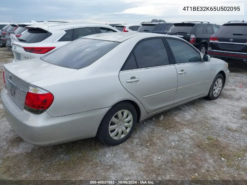 2005 Toyota Camry Le/Xle/Se VIN: 4T1BE32K65U502095 Lot: 40537883