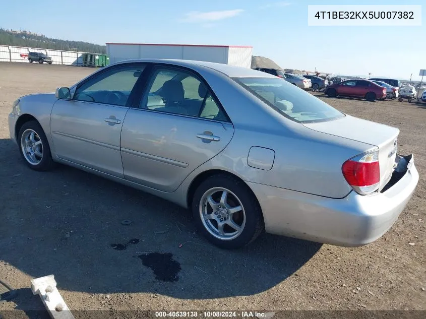 2005 Toyota Camry Le VIN: 4T1BE32KX5U007382 Lot: 40539138