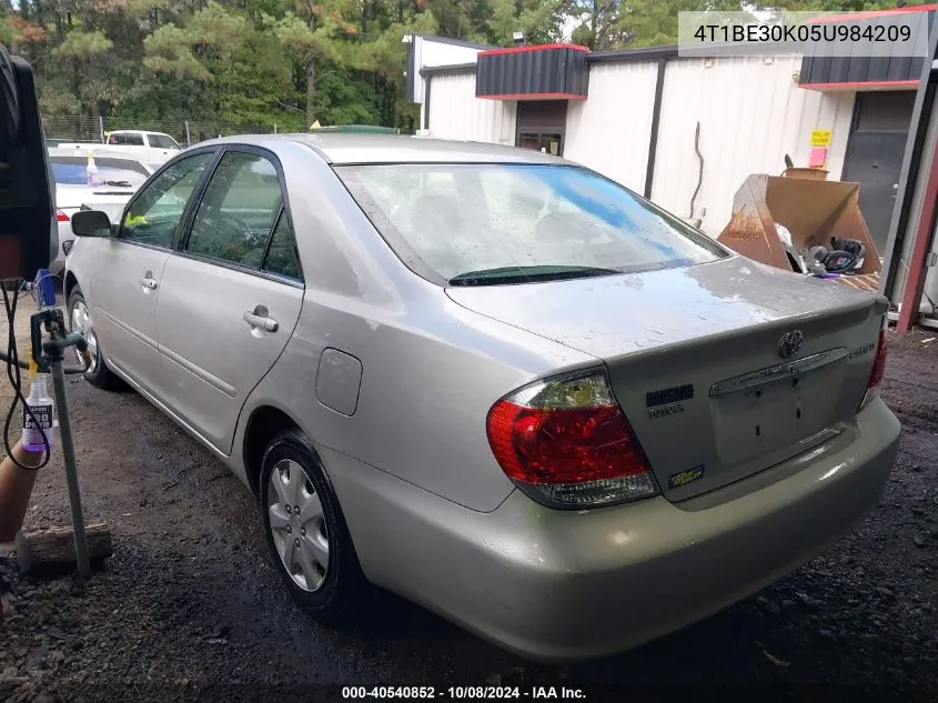 4T1BE30K05U984209 2005 Toyota Camry Le