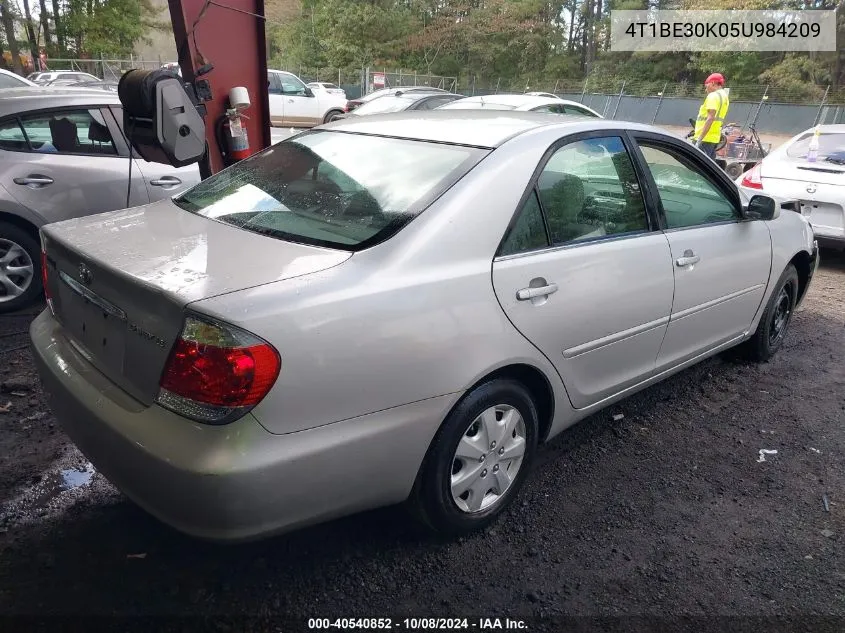 4T1BE30K05U984209 2005 Toyota Camry Le