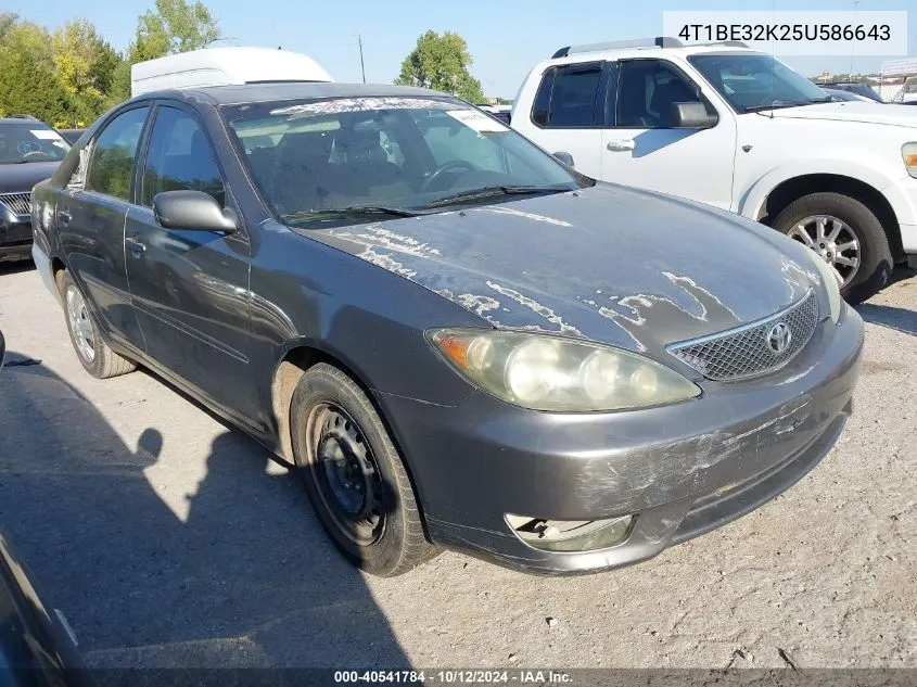 2005 Toyota Camry Se VIN: 4T1BE32K25U586643 Lot: 40541784