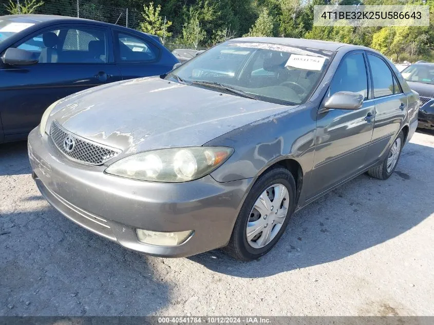 2005 Toyota Camry Se VIN: 4T1BE32K25U586643 Lot: 40541784