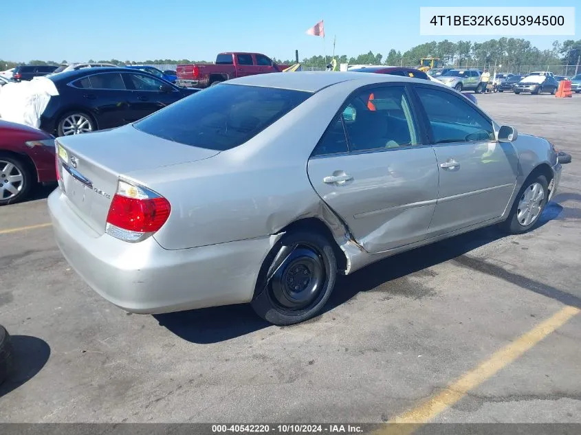 2005 Toyota Camry Le VIN: 4T1BE32K65U394500 Lot: 40542220