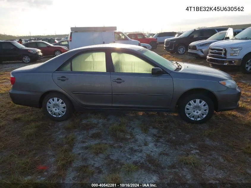 2005 Toyota Camry Std VIN: 4T1BE32K45U630562 Lot: 40542281