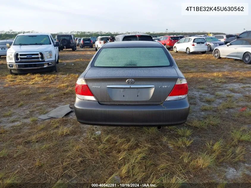 2005 Toyota Camry Std VIN: 4T1BE32K45U630562 Lot: 40542281