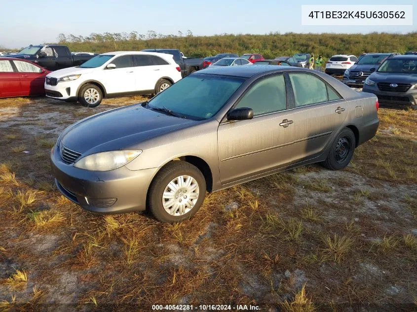 2005 Toyota Camry Std VIN: 4T1BE32K45U630562 Lot: 40542281