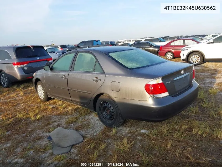 2005 Toyota Camry Std VIN: 4T1BE32K45U630562 Lot: 40542281