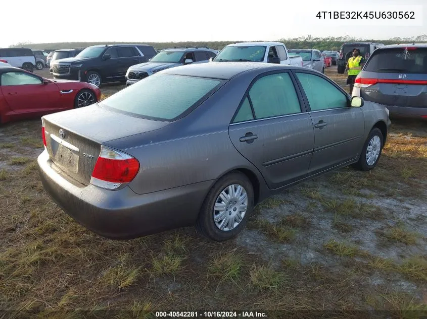 2005 Toyota Camry Std VIN: 4T1BE32K45U630562 Lot: 40542281