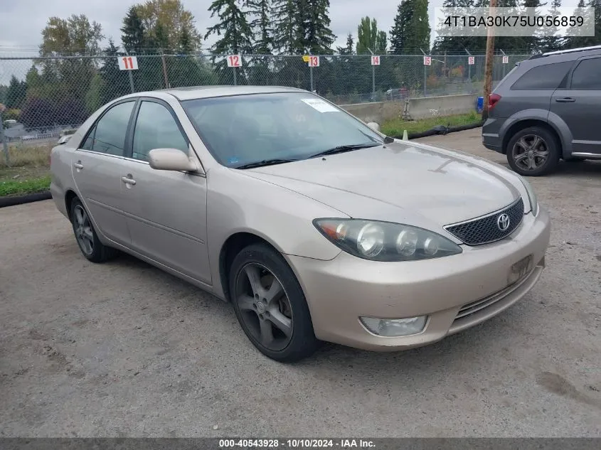 2005 Toyota Camry Se V6 VIN: 4T1BA30K75U056859 Lot: 40543928