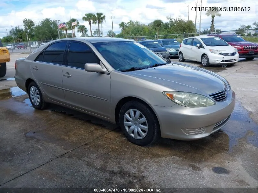 2005 Toyota Camry Le VIN: 4T1BE32KX5U386612 Lot: 40547470