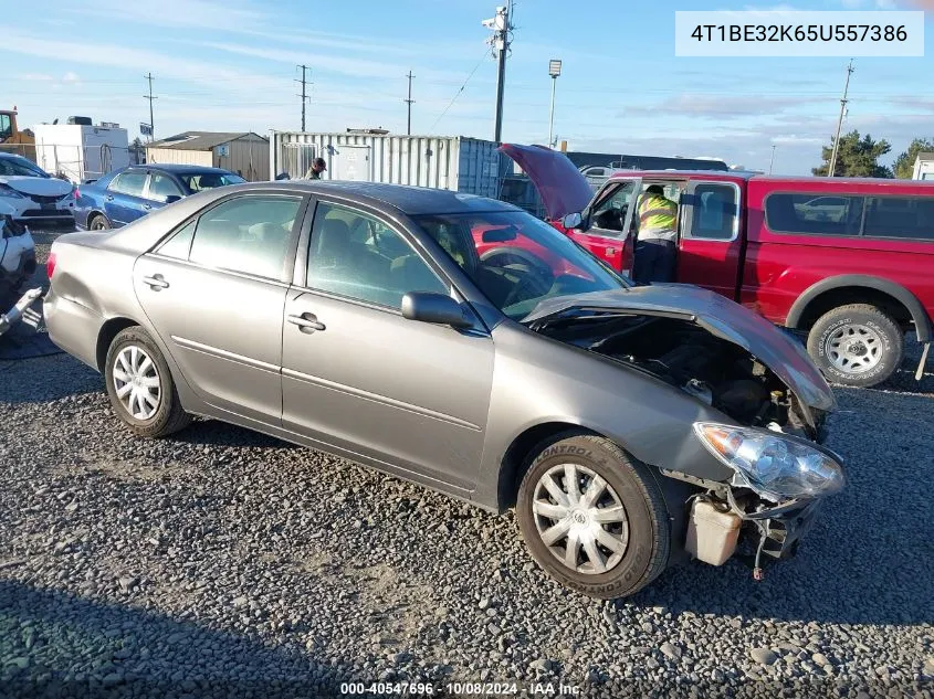 2005 Toyota Camry Le/Xle/Se VIN: 4T1BE32K65U557386 Lot: 40547696