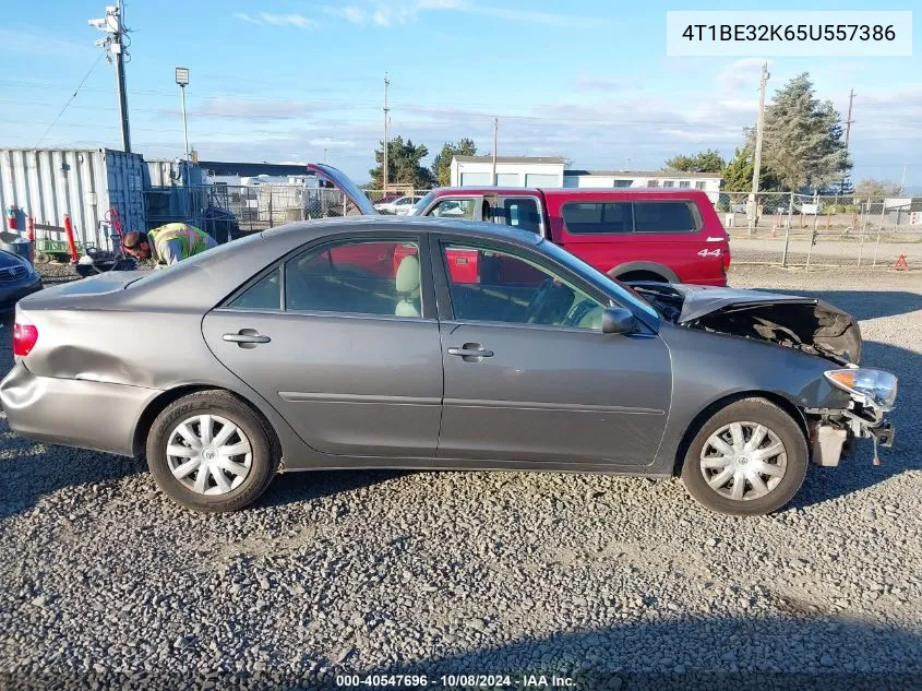 2005 Toyota Camry Le/Xle/Se VIN: 4T1BE32K65U557386 Lot: 40547696