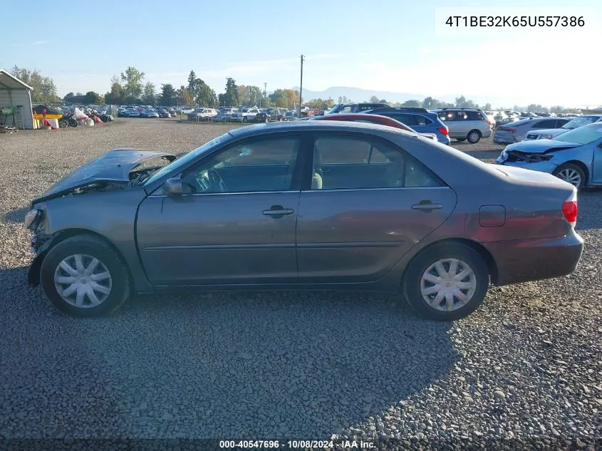 2005 Toyota Camry Le/Xle/Se VIN: 4T1BE32K65U557386 Lot: 40547696