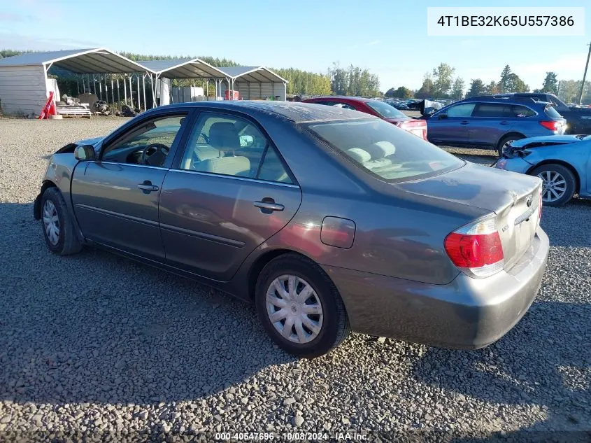 2005 Toyota Camry Le/Xle/Se VIN: 4T1BE32K65U557386 Lot: 40547696