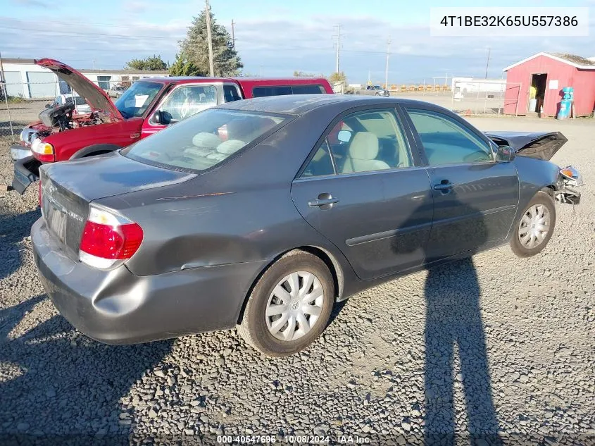 2005 Toyota Camry Le/Xle/Se VIN: 4T1BE32K65U557386 Lot: 40547696