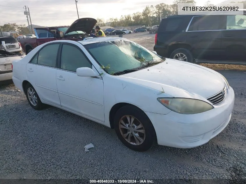 2005 Toyota Camry Le V6 VIN: 4T1BF32K25U620982 Lot: 40548333