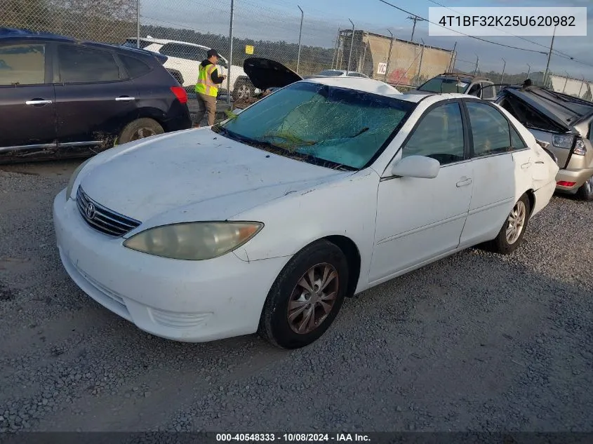 2005 Toyota Camry Le V6 VIN: 4T1BF32K25U620982 Lot: 40548333