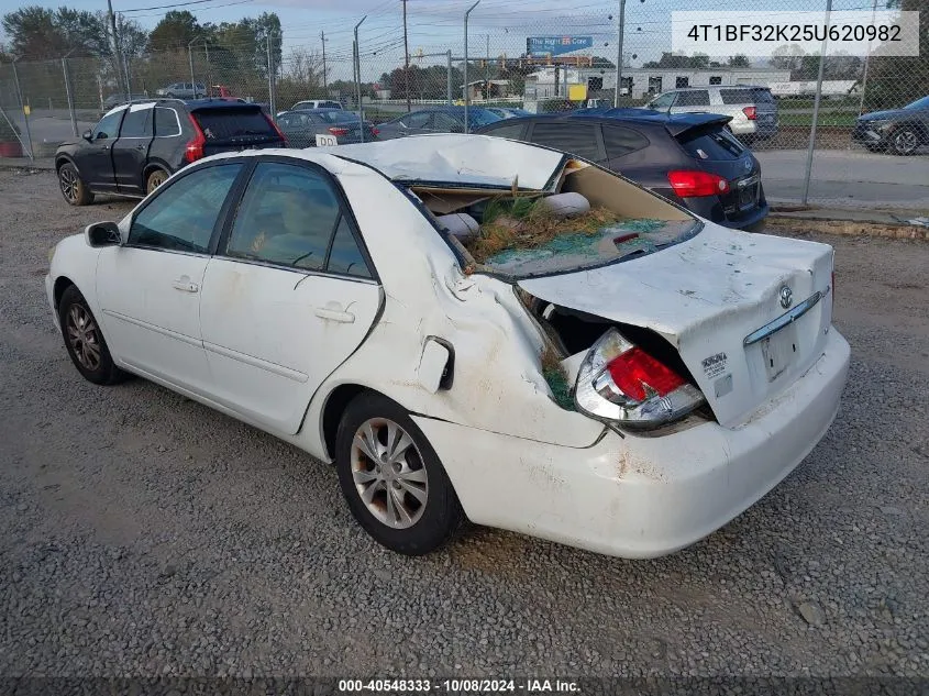 2005 Toyota Camry Le V6 VIN: 4T1BF32K25U620982 Lot: 40548333