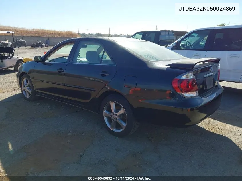 2005 Toyota Camry Se V6 VIN: JTDBA32K050024859 Lot: 40549692