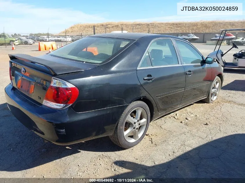 2005 Toyota Camry Se V6 VIN: JTDBA32K050024859 Lot: 40549692