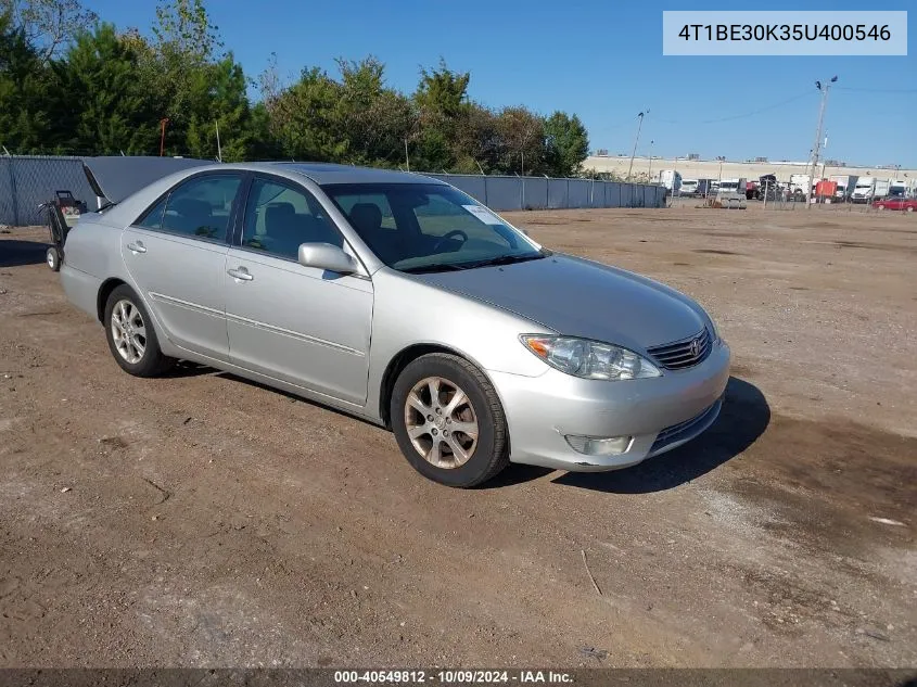 2005 Toyota Camry Xle VIN: 4T1BE30K35U400546 Lot: 40549812