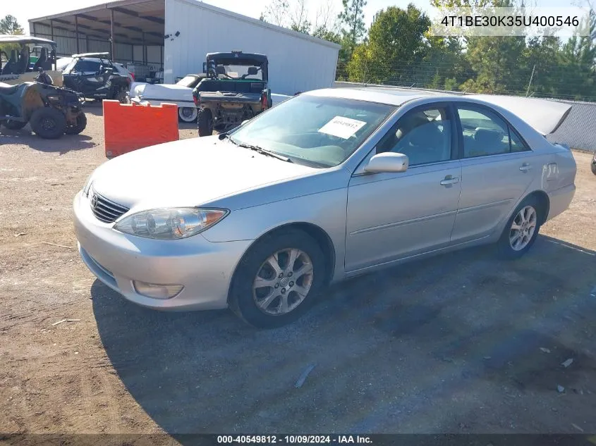 2005 Toyota Camry Xle VIN: 4T1BE30K35U400546 Lot: 40549812