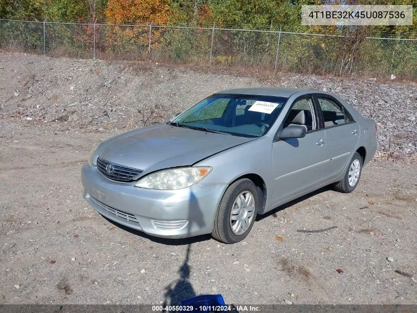 2005 Toyota Camry Std VIN: 4T1BE32K45U087536 Lot: 40550329