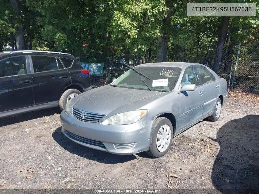 2005 Toyota Camry Le VIN: 4T1BE32K95U567636 Lot: 40556134