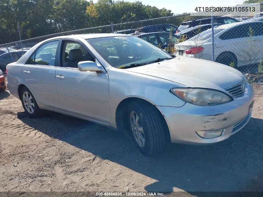 2005 Toyota Camry Xle V6 VIN: 4T1BF30K75U105513 Lot: 40556535