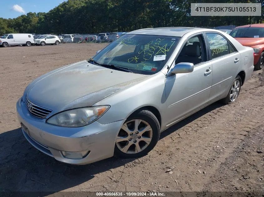 2005 Toyota Camry Xle V6 VIN: 4T1BF30K75U105513 Lot: 40556535