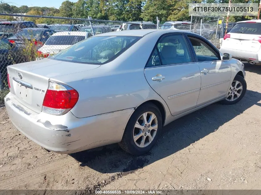 4T1BF30K75U105513 2005 Toyota Camry Xle V6