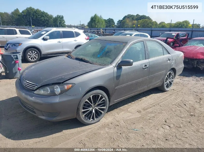 2005 Toyota Camry Le VIN: 4T1BE30K75U515599 Lot: 40563354