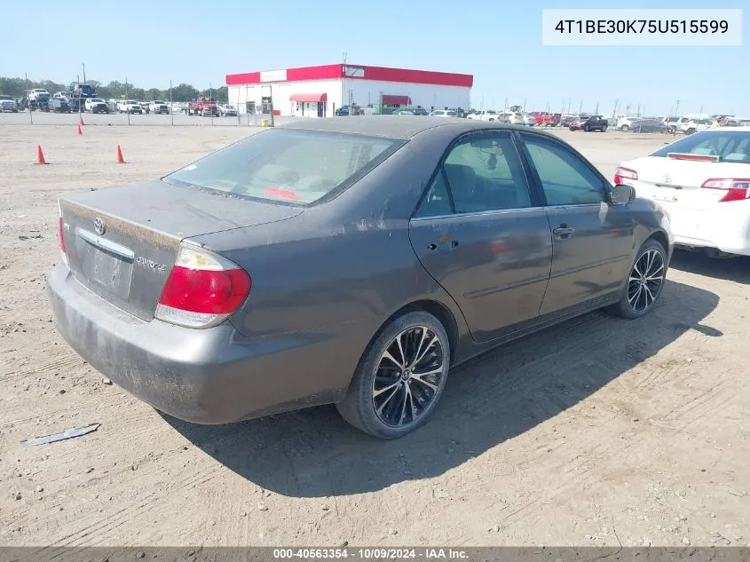 2005 Toyota Camry Le VIN: 4T1BE30K75U515599 Lot: 40563354