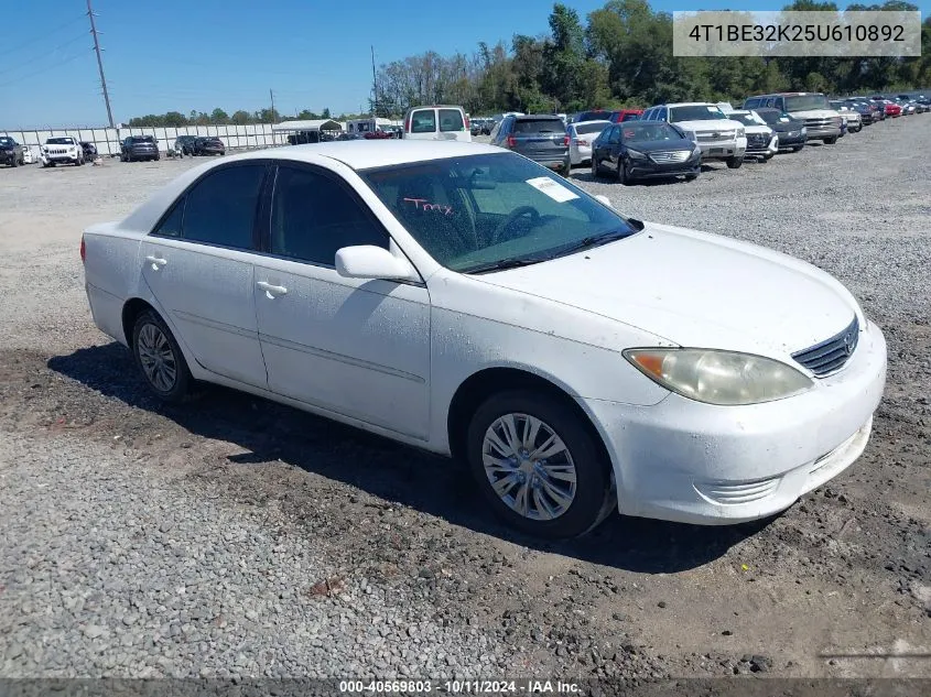 2005 Toyota Camry Le VIN: 4T1BE32K25U610892 Lot: 40569803