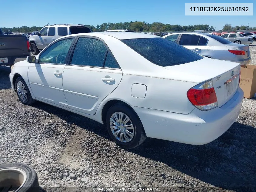 2005 Toyota Camry Le VIN: 4T1BE32K25U610892 Lot: 40569803