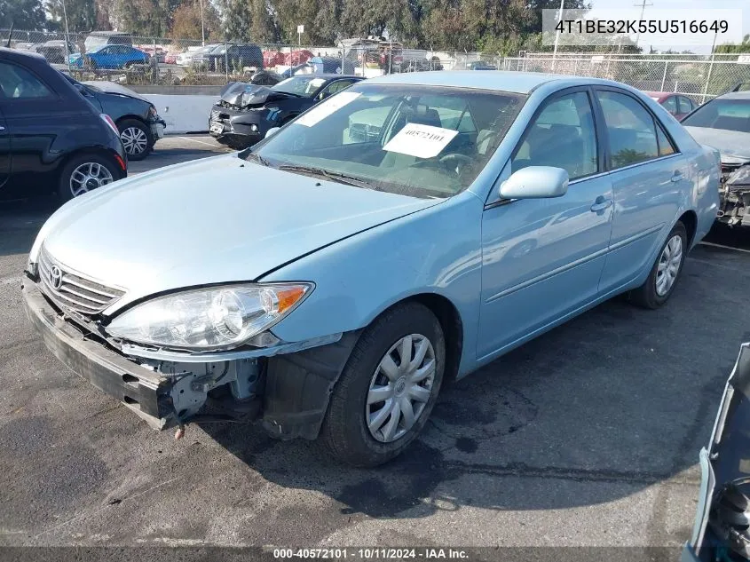 2005 Toyota Camry Le VIN: 4T1BE32K55U516649 Lot: 40572101