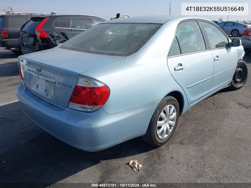 2005 Toyota Camry Le VIN: 4T1BE32K55U516649 Lot: 40572101