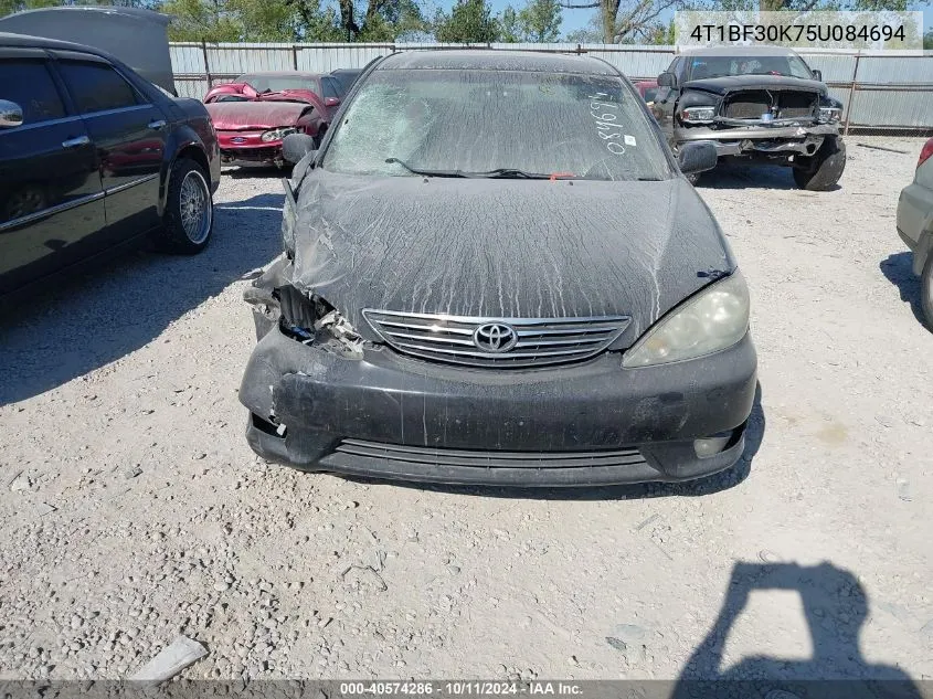 2005 Toyota Camry Xle V6 VIN: 4T1BF30K75U084694 Lot: 40574286