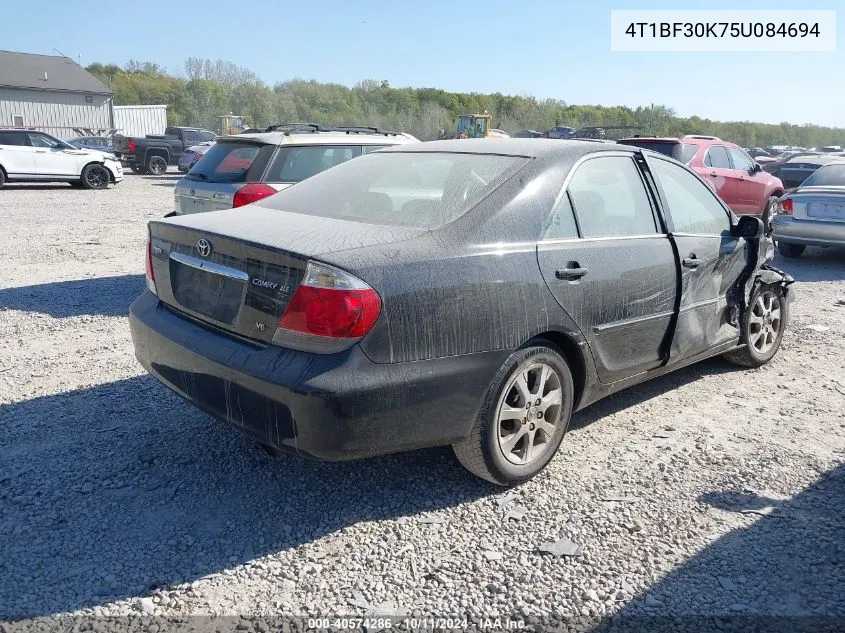 2005 Toyota Camry Xle V6 VIN: 4T1BF30K75U084694 Lot: 40574286