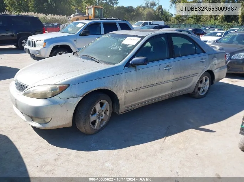 2005 Toyota Camry Se VIN: JTDBE32K553009387 Lot: 40585622